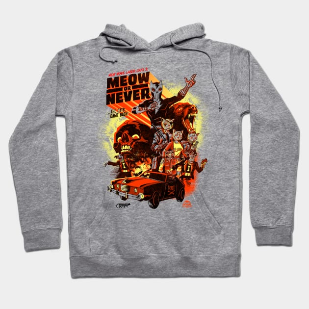 New Wave Laser cats 2: Meow or Never Hoodie by GiMETZCO!